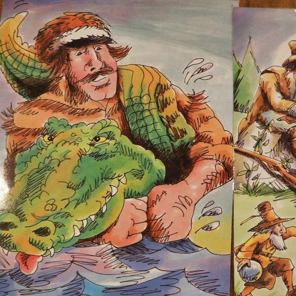 Retro Laminated Folk Tales Men Legend Wall Art Laminated Lot Of 8 12 x 16 Decor - Picture 11 of 12